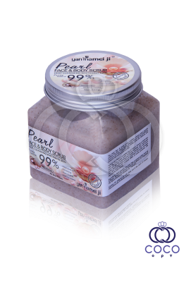 Солевой скраб для лица и тела Pearl Face & Body Scrub 99%  500 G