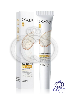  Крем для кожи вокруг глаз с экстрактом риса Bioaqua Rice Raw Pulp Eye Cream 