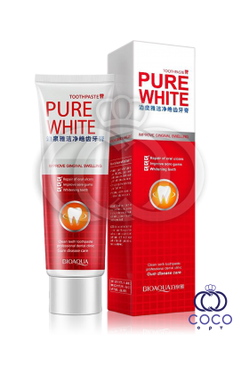 Зубная отбеливающая паста Bioaqua Clean and Comfortable Toothpaste с перцовой мятой и клюквой 120g