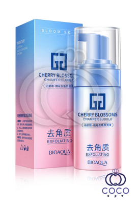 Пенка-эксфолиант Bioaqua Cherry Blossoms Chamfer Bubble с экстрактом сакуры