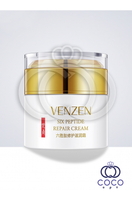 Крем для лица Venzen Six Peptide Repair Cream с шестью пептидами и витамином Е ПРИМЯТАЯ УПАКОВКА