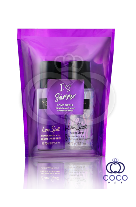 Подарочный набор Victoria`s Secret I Love Shimmer Love Spell ( Мист и Спрей-Шиммер)