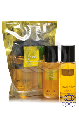 Подарочный набор Victoria`s Secret I Love Shimmer Coconut Passion  ( Мист и Спрей-Шиммер)