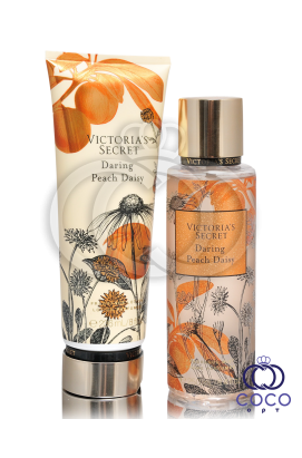 Парфюмированный набор Victoria`s Secret лосьон и спрей для тела Daring Peach Daisy ПАКЕТ В ПОДАРОК