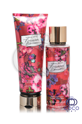 Парфюмированный набор Victoria`s Secret лосьон и спрей для тела Forbidden Berries ПАКЕТ В ПОДАРОК