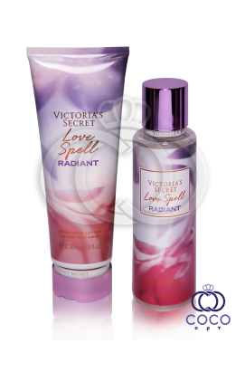 Парфюмированный набор Victoria`s Secret лосьон и спрей для тела Love Spell Radiant