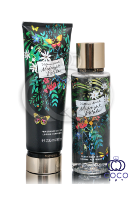 Парфюмированный набор Victoria`s Secret лосьон и спрей для тела Midnight Petal ПАКЕТ В ПОДАРОК