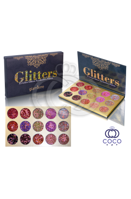 Палетка теней-глиттеров Glamier Glitters 