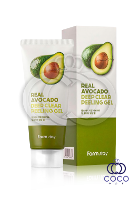 Пилинг Farm Stay Real Avocado Deep Clear Peeling Gel (мятая упаковка)