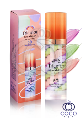 Основа под макияж Tricolor Foundation Make Up Base SPF 50+ трёхцветная