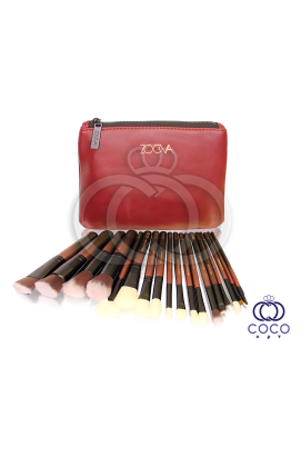 Набор кистей Zoeva Opulence Collection Set Bordo( 18 кистей)