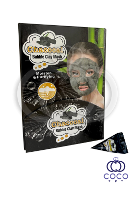 Кислородная угольная маска от черных точек Charcoal Bubble Clay Mask 50 штук *4 ml 