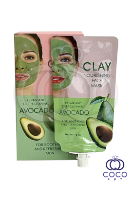 Очищающая глиняная маска с авокадо Clay Nourishing Face Mask Avocado 15 ml