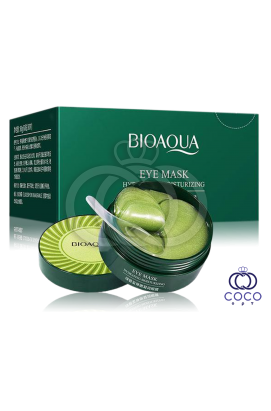 Патчи гидрогелевые для кожи вокруг глаз Bioaqua Green Elastic Moisturizing Eye Mask, с экстрактом водорослей мозуку, 60 шт