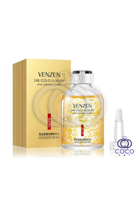 Сыворотка-тонер для лица VENZEN 24K Gold Luxury Line Carving Toner с золотом 24К