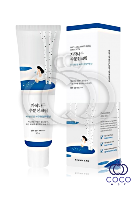 Увлажняющий восстанавливающий  крем с защитой от солнца Round Lab Birch Juice Moisturizing Sun Cream SPF50+ PA++++ 50 ml