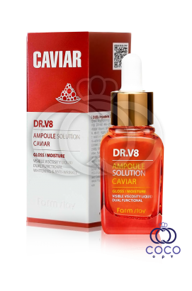 Ампульная сыворотка для лица FarmStay DR.V8 Ampoule Solution Caviar 