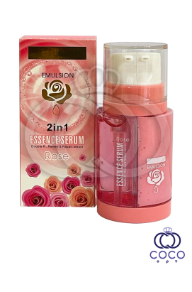 Сыворотка и эмульсия для лица 2 в 1 с экстрактом розы 2in1  Essence Serum Rose 2*35 ml