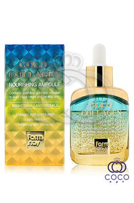 Сыворотка для лица FarmStay Gold Collagen Nourishing Ampoule 35ml