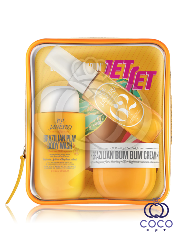 Подарочный набор Sol de Janeiro Brazilian Bum Bum Jet Set дорожный набор (Крем 50ml + Гель Для Душа 90ml + Мист 30ml) фото