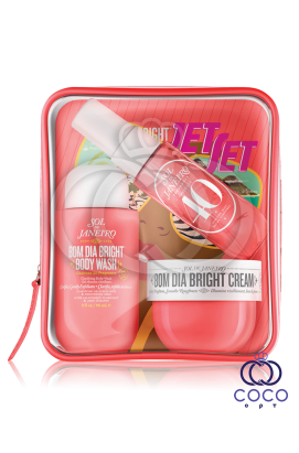 Подарочный набор Sol de Janeiro Bom Dia Jet Set дорожный набор (Крем 50ml + Гель Для Душа 90ml + Мист 30ml)